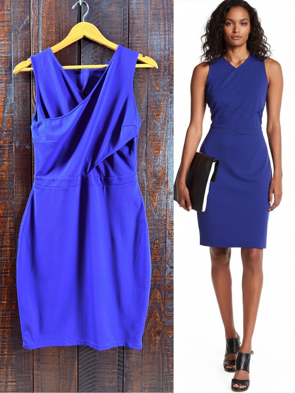Sleeveless Lapis Blue Sheath Dress - Classic Work to Evening Dress NWT